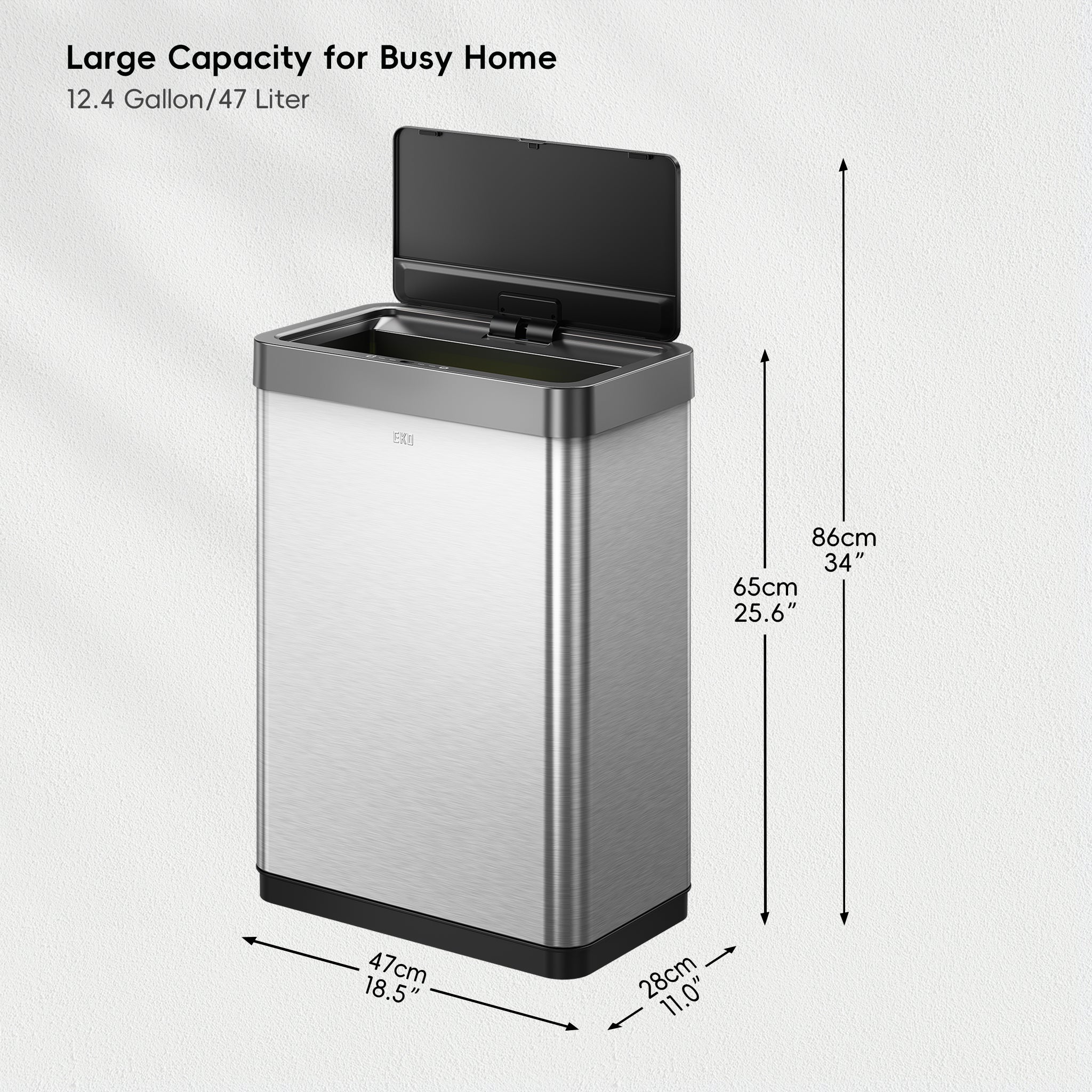 Mirage-X Sensor Can with Liner – 47L - Stainless Steel