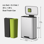 Madison Step Trash Can with Liner