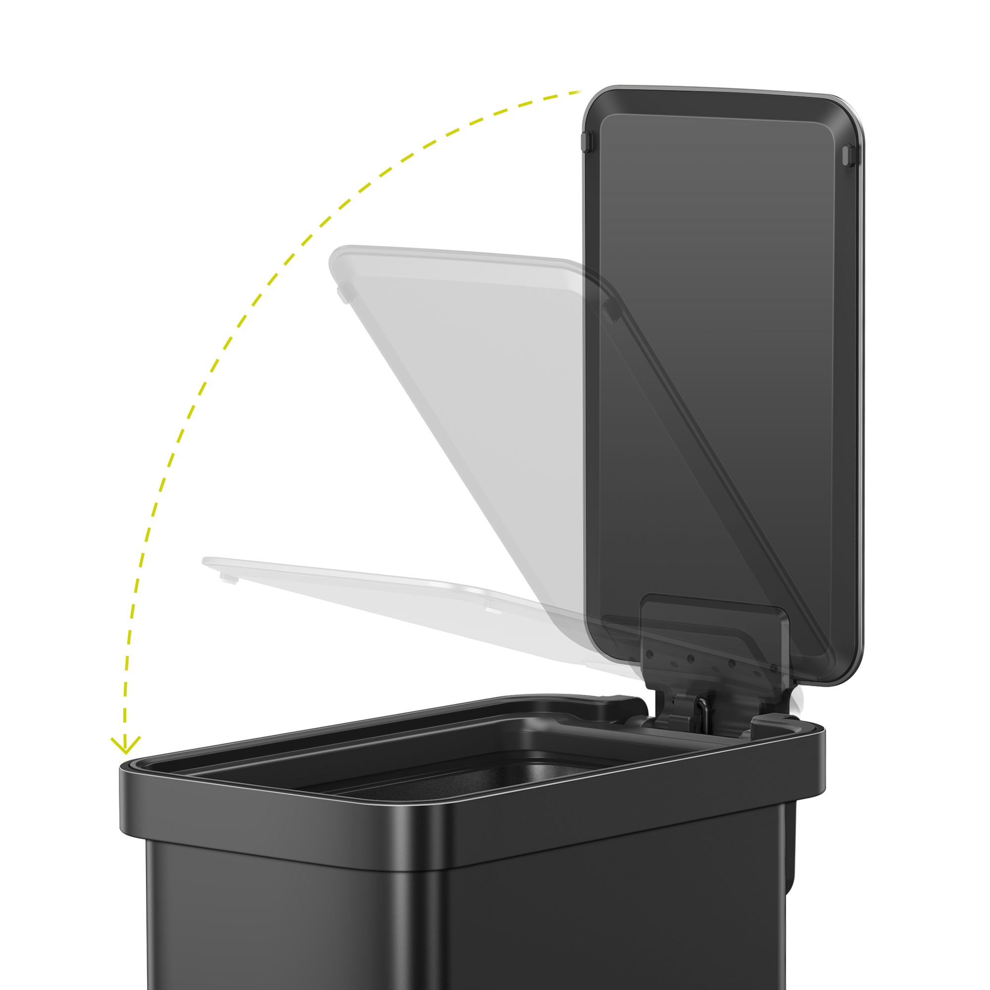 EKO Trash Can Featuring Soft-Close Lid.