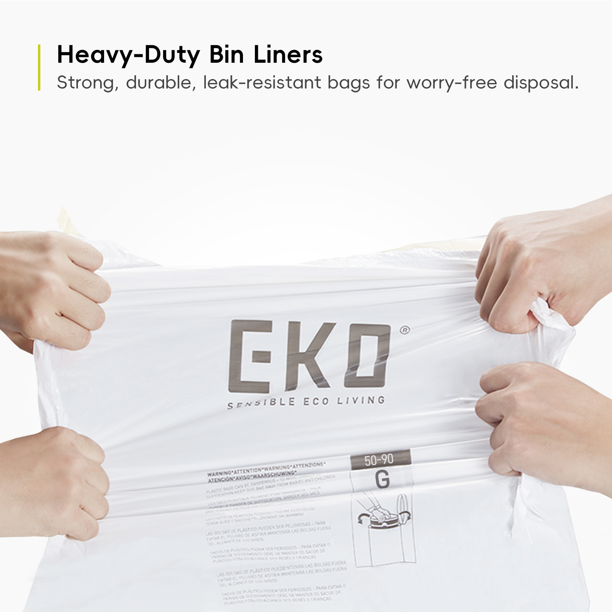 Code G - 21 Gallon Easy-Dispense Roll Trash Bag - 60 Count (80L)