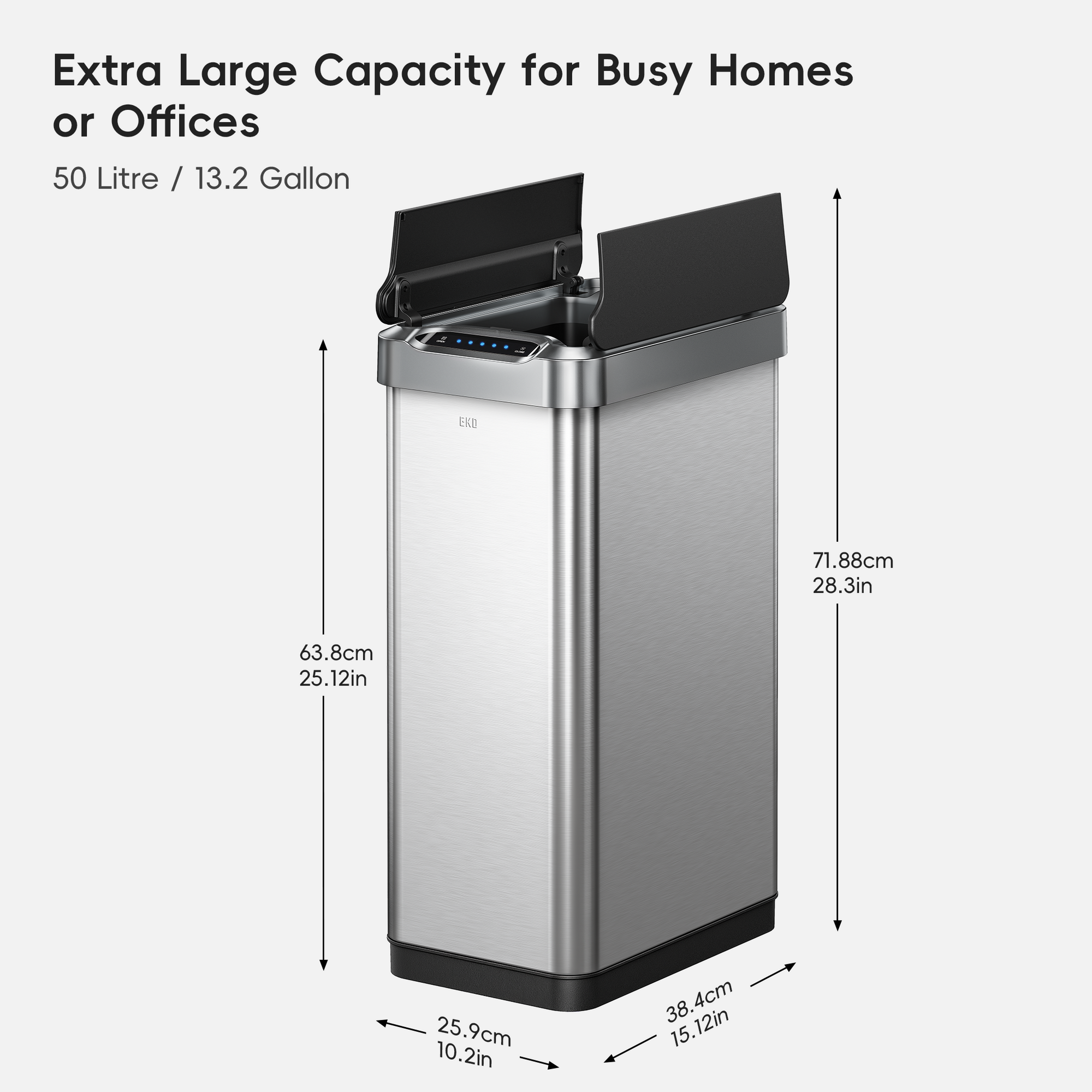 Phantom-T 50L / 13.2 Gal Sensor Can with Dual Wing Lid