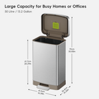 Hudson Step Trash Can with Bag Compartment
