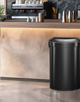 Urban Semi-Round Open Top Can Commercial Grade – 80L / 21 Gal-Matte Black