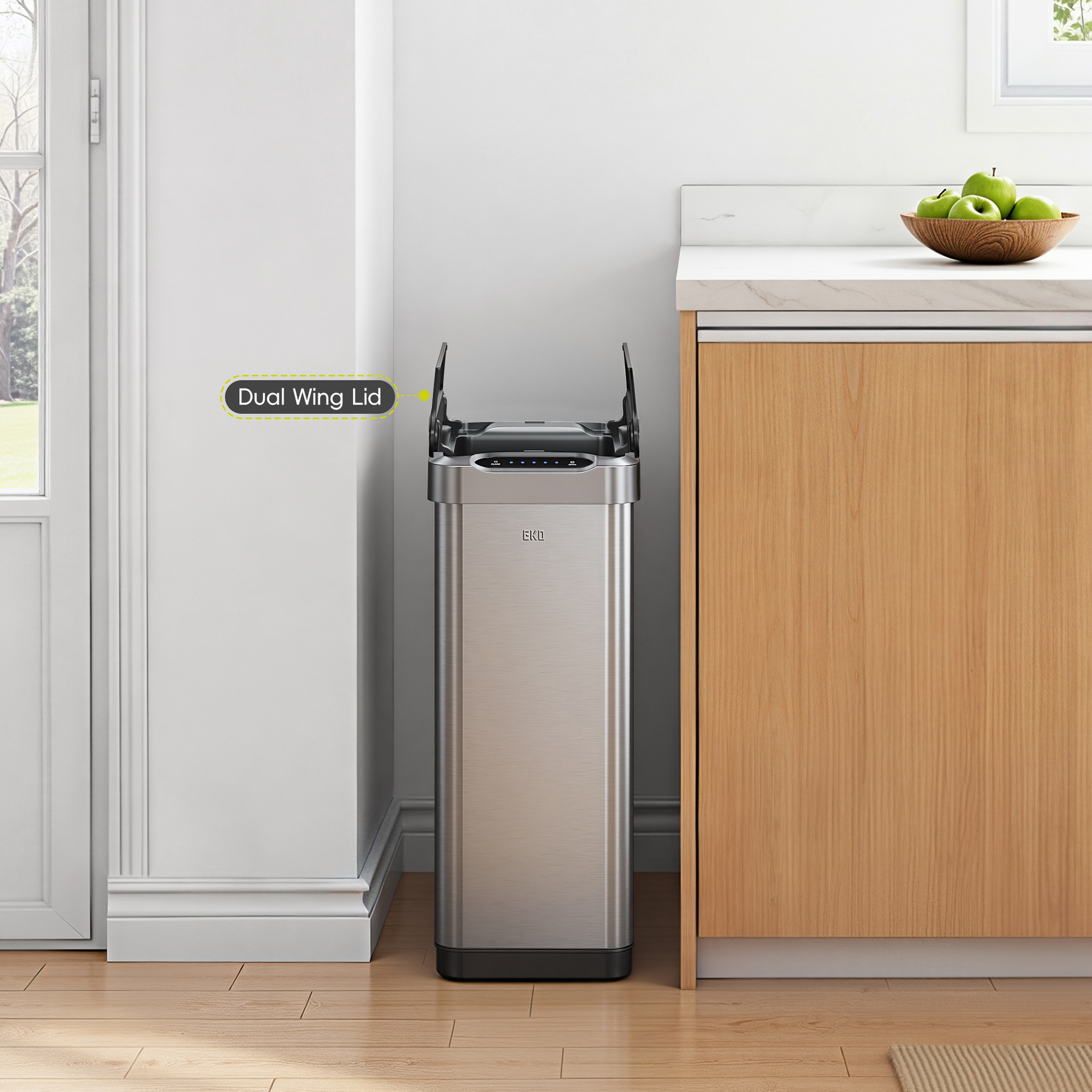 Phantom-T 50L / 13.2 Gal Sensor Can with Dual Wing Lid – Home by EKO Phantom-T 50L / 13.2 Gal Sensor Can with Dual Wing Lid – Home by EKO