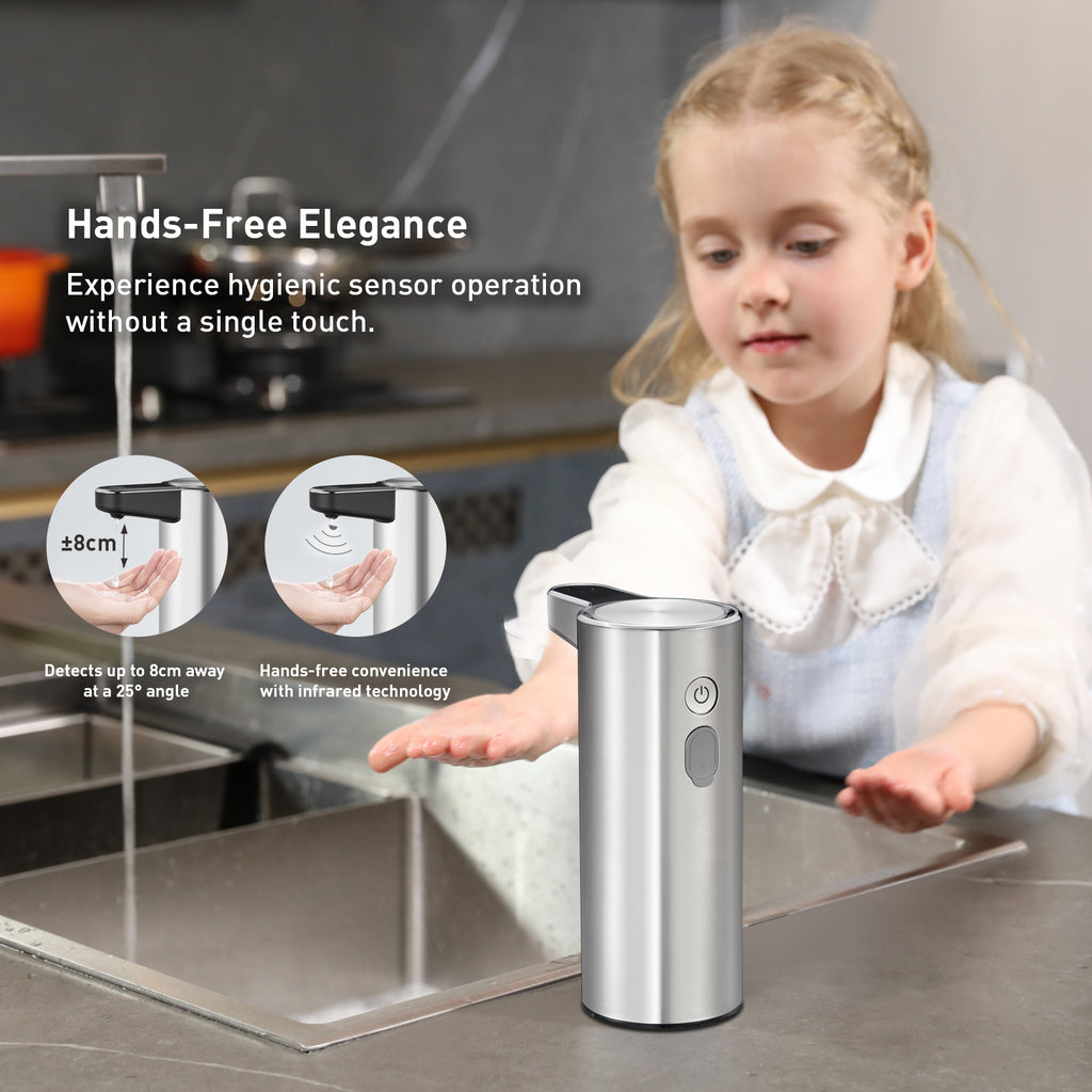EKO Deluxe Aroma Smart Liquid Soap Dispenser - Stainless Steel – Hands-Free Elegance