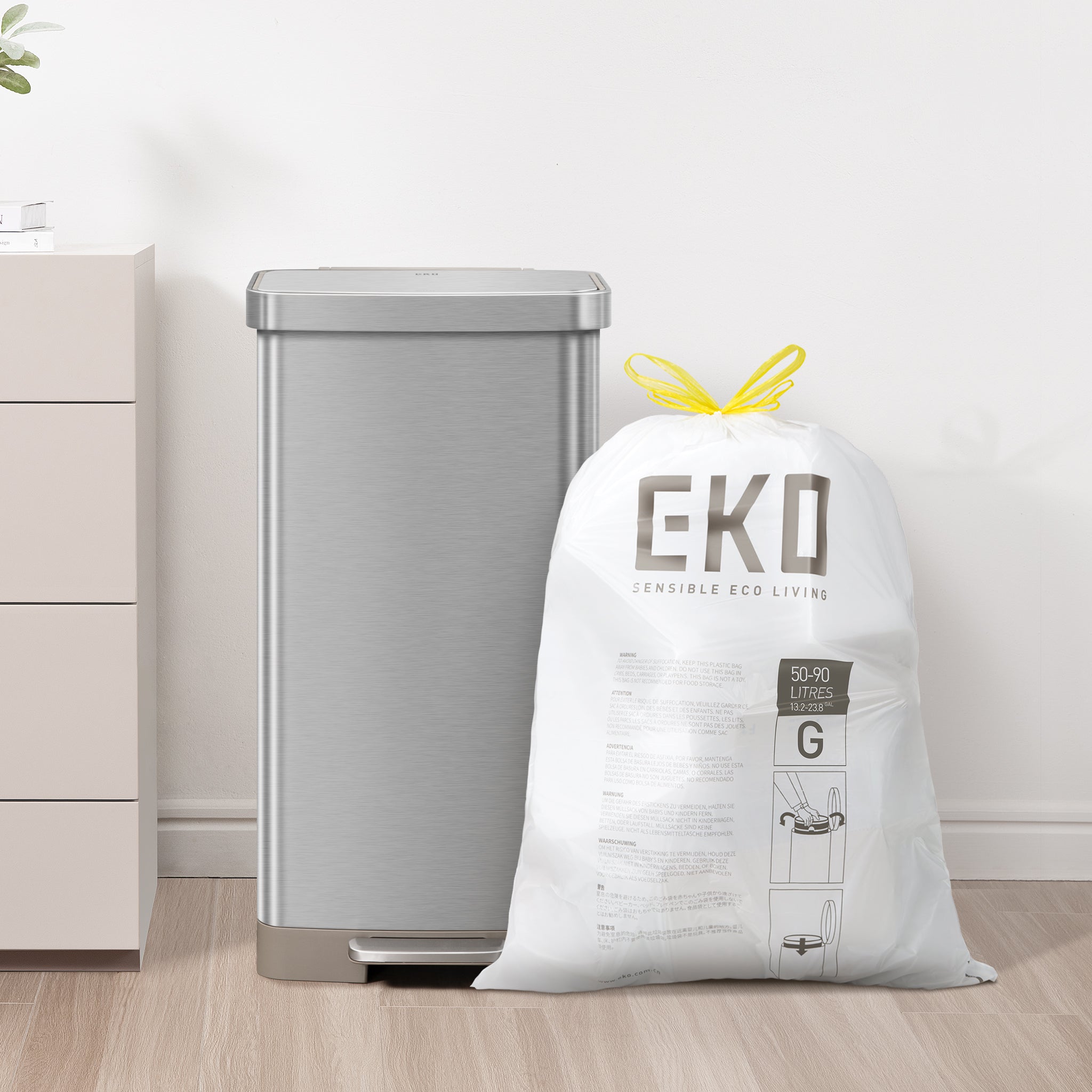 Code G - 21 Gal Easy-Dispense Roll Trash Bag - 110 Count – Home by EKO