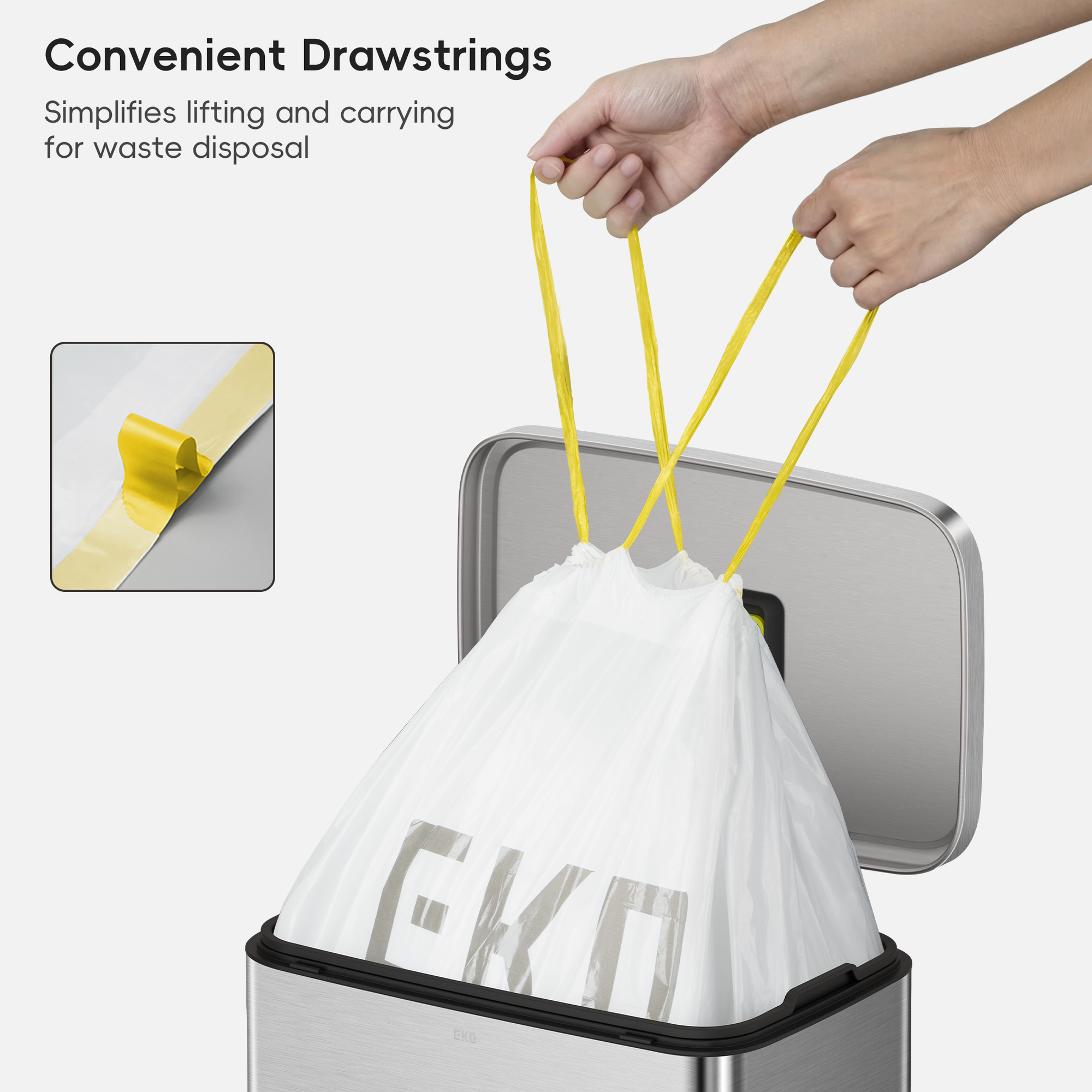 Code F - 13 Gallon  Easy-Dispense Roll Trash Bag - 110 Count (50L)