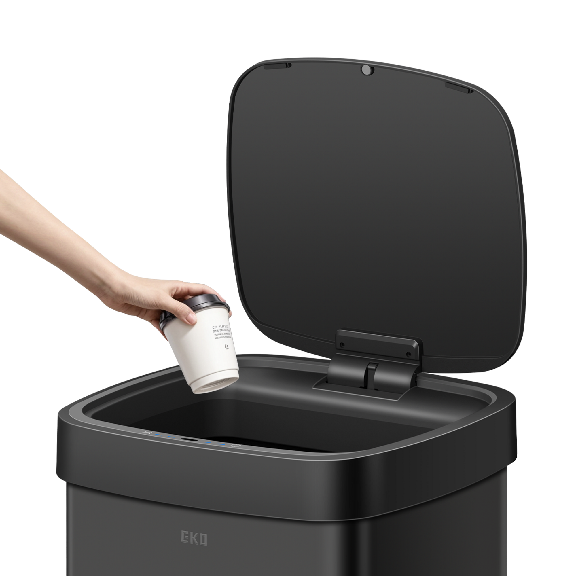 EcoSmart 80L / 21 Gallon Motion Sensor Trash Can -Matte Black