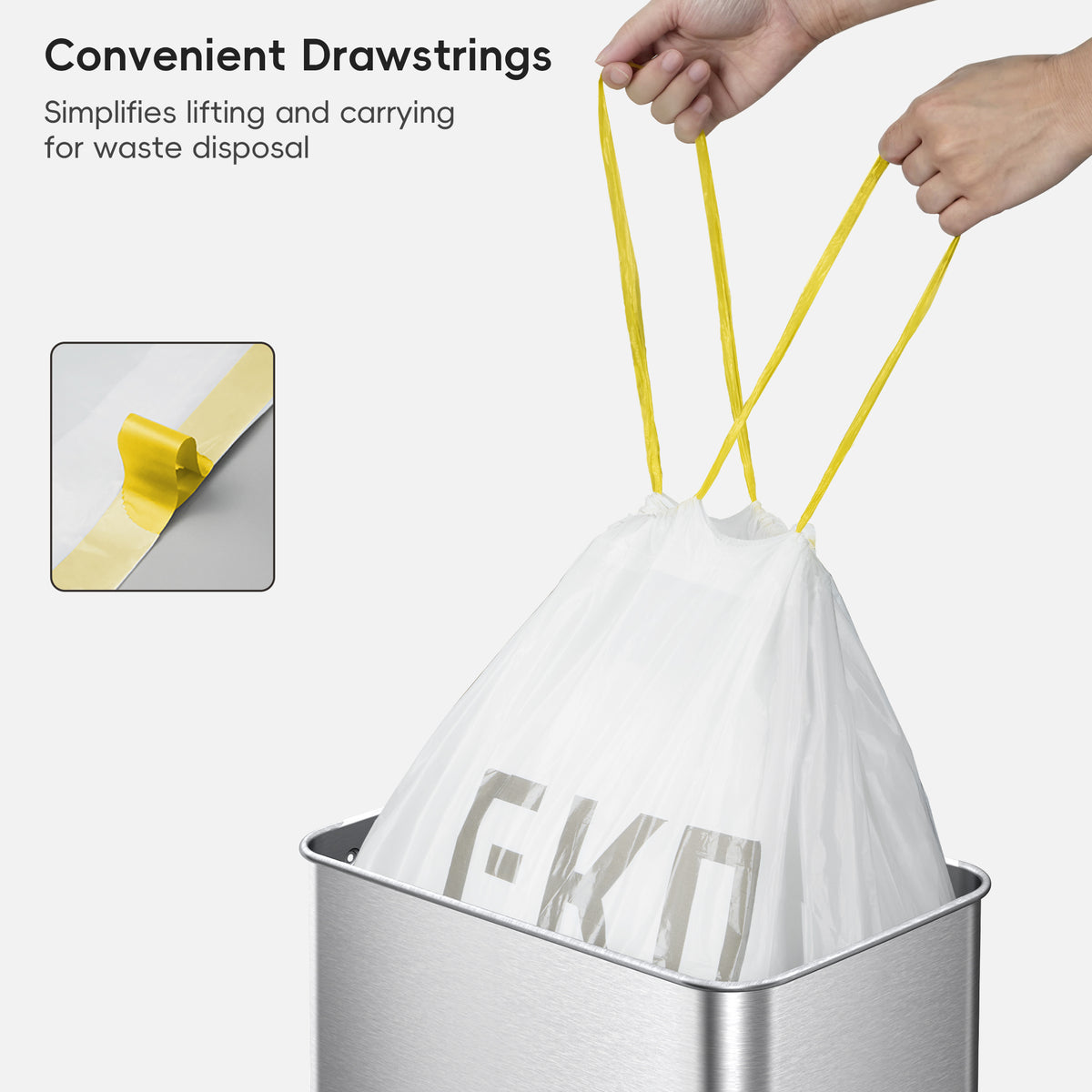 Code J Easy-Dispense Roll Trash Bags, 45-49 L / 11.9-12.9 Gal
