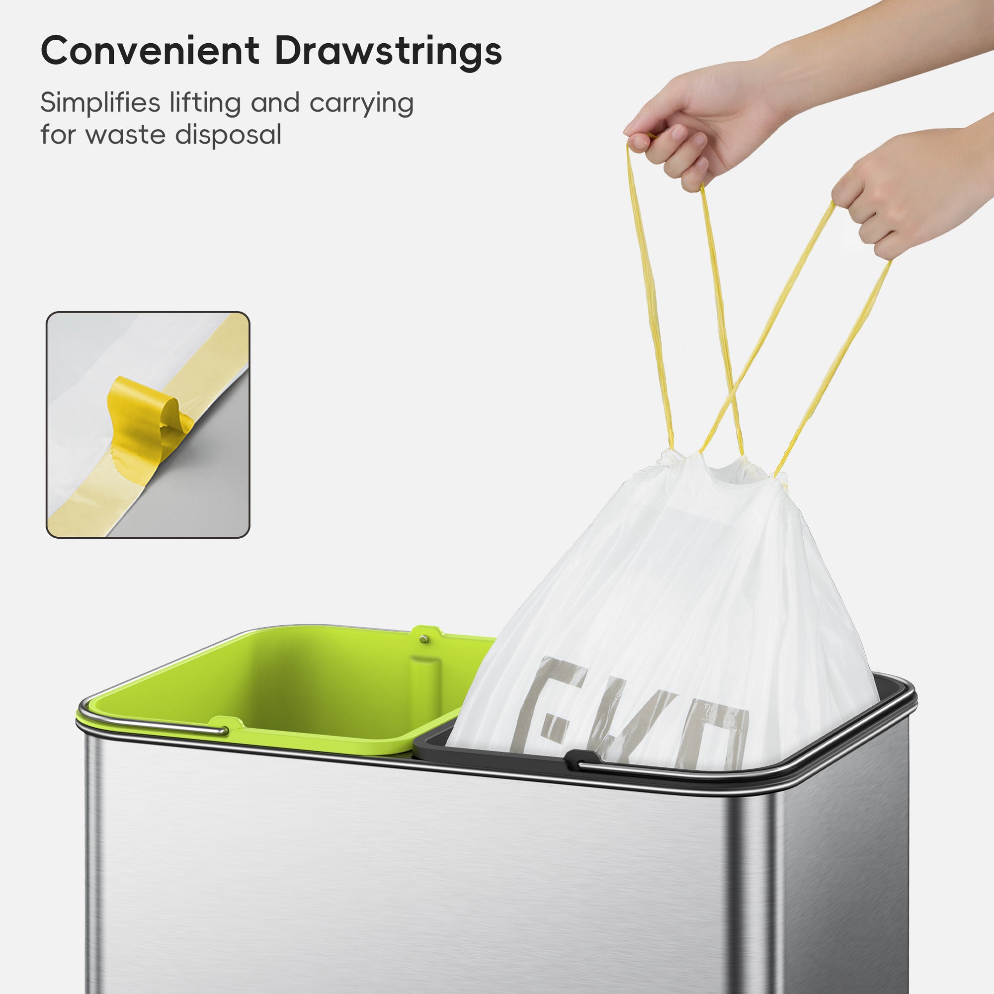 Code K -9.3 Gallon Easy-Dispense Roll Trash Bag - 240 Count