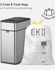 Phantom Pro 10 L / 2.6 Gal Dual Wing Lid Sensor Bin Matte Stainless Steel