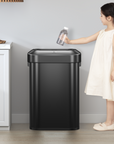 Urban Slim Open Top Can Commercial Grade - 90L / 23.7 Gal-Matte Black