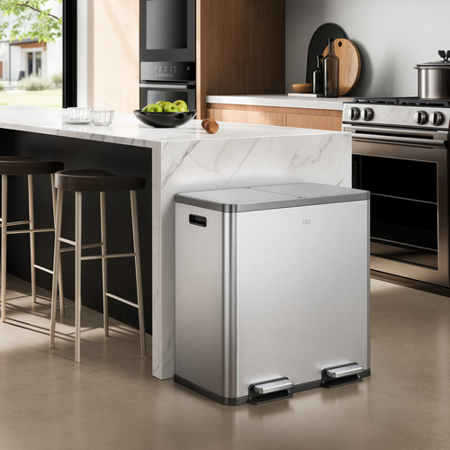 Ecocasa Plus Dual Recycling Trash Can, 40+40 L