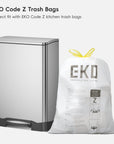 Neo-Cube 28+18L / 7.4+4.8 Gal Dual Compartment Stainless Steel Step Trash Can