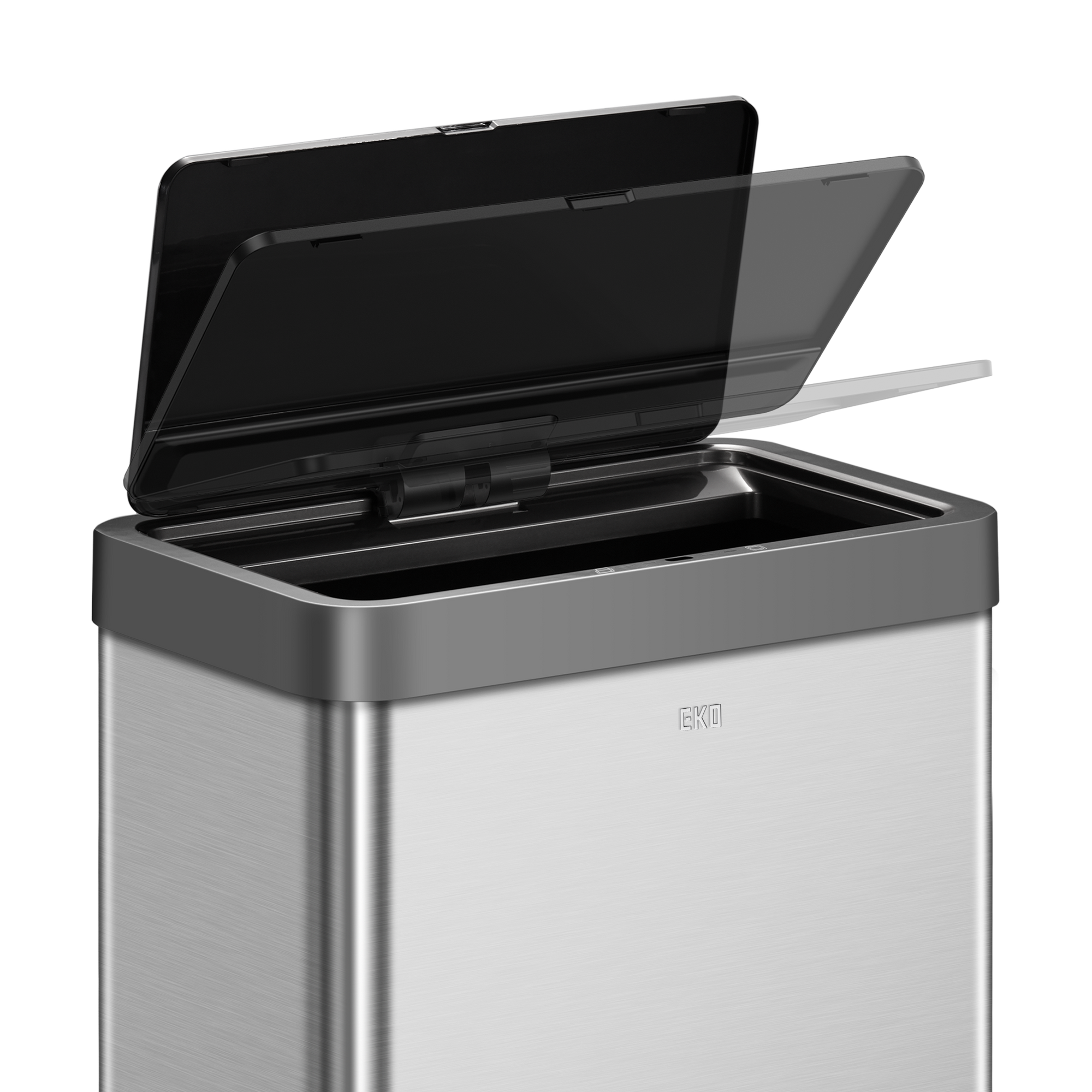 EKO trash can with soft close lid.