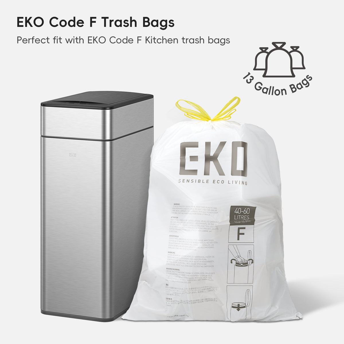 Phantom Pro Motion Sensor Bin with Dual Wing Lid