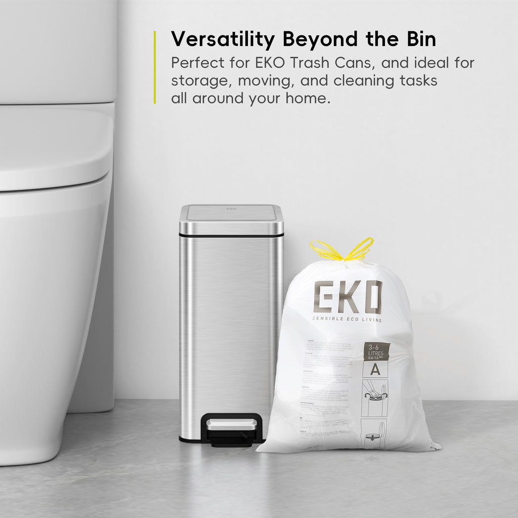 EKO Code A - 1.6 Gallon Easy-Dispense Roll Trash Bag - 80 Count (3-6L) – Versatility Beyond the Bin