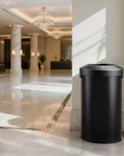 Urban Round Open Top Can Commercial Grade – 120L / 32 Gal - Black Stainless Steel