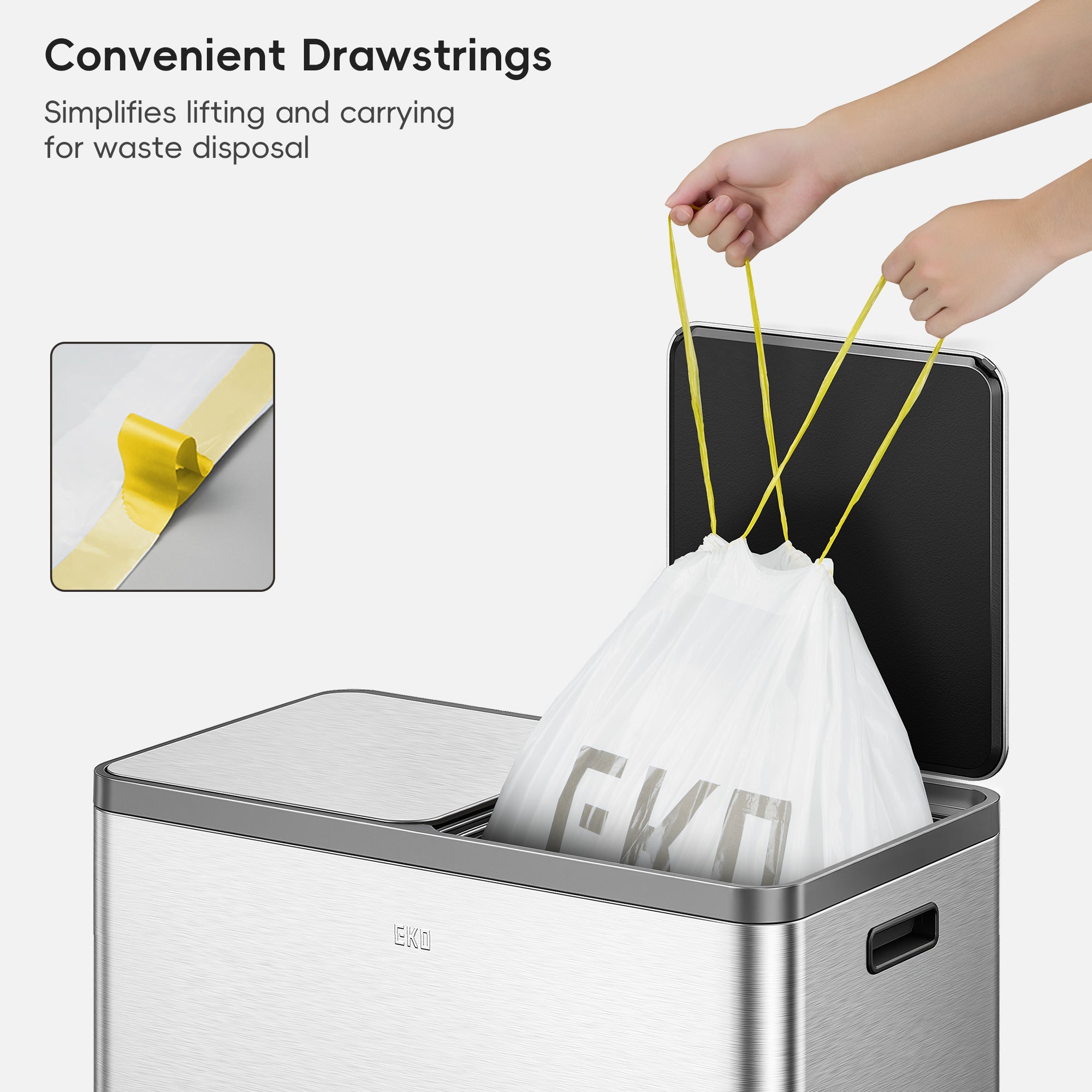 Code M -10.6 Gallon Easy-Dispense Roll Trash Bag - 240 Count