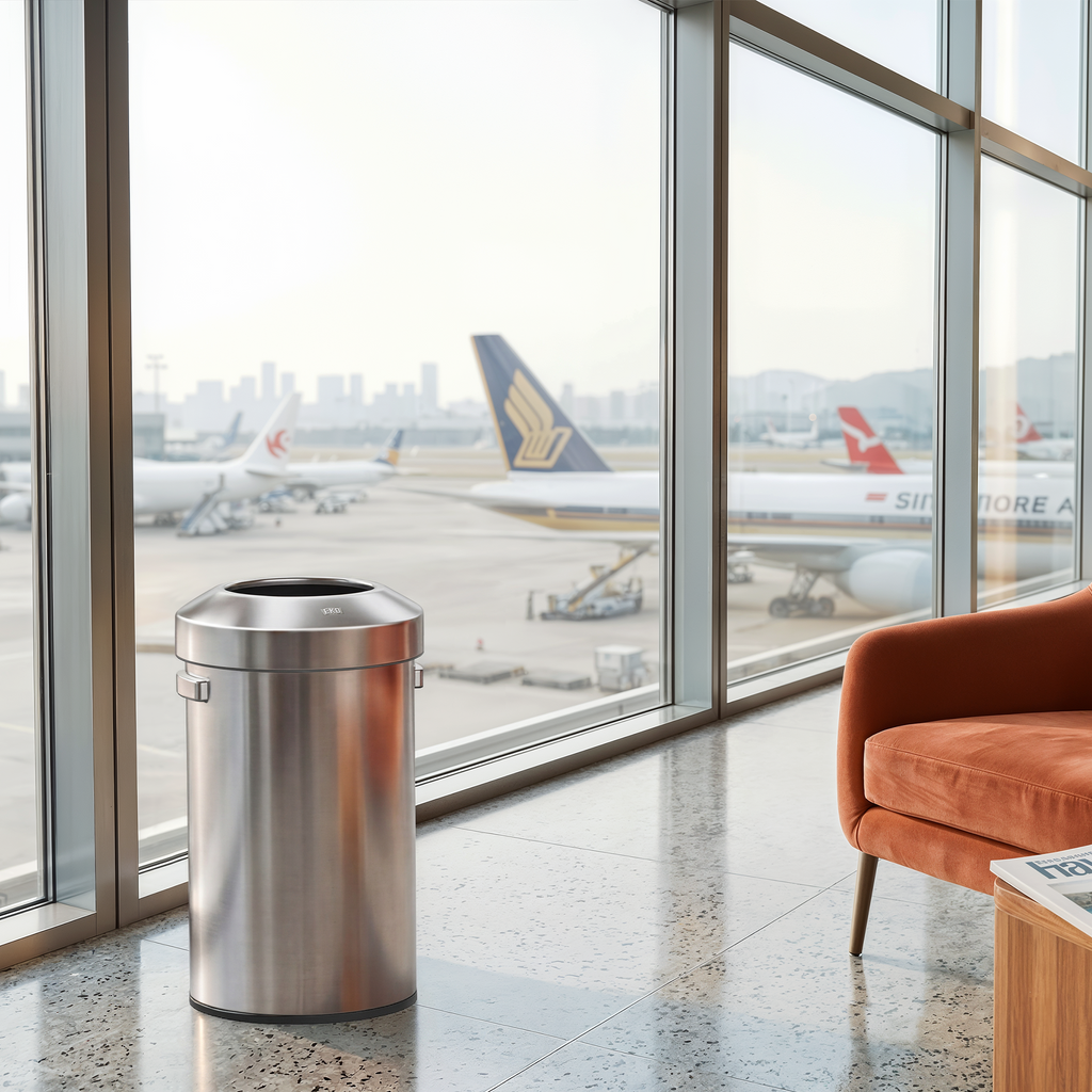 Urban Round Open Top Trash Can