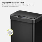 EKO Trash Can Featuring Fingerprint-Resistant Finish. Surface stays clean and smudge-free-easy to maintain with minimal effort.