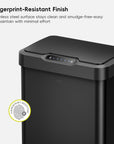 Mirage-T  50 Liter / 13 Gallon  Stainless Steel Motion Sensor Can - Matte Black