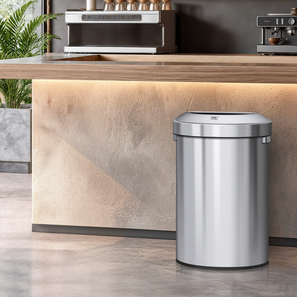 Urban Semi-Round Open Top Trash Can