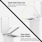 Hudson Slim Step Trash Can, 50 L