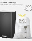Marina  50 Liter / 13 Gallon Matte Black Step Trash Can