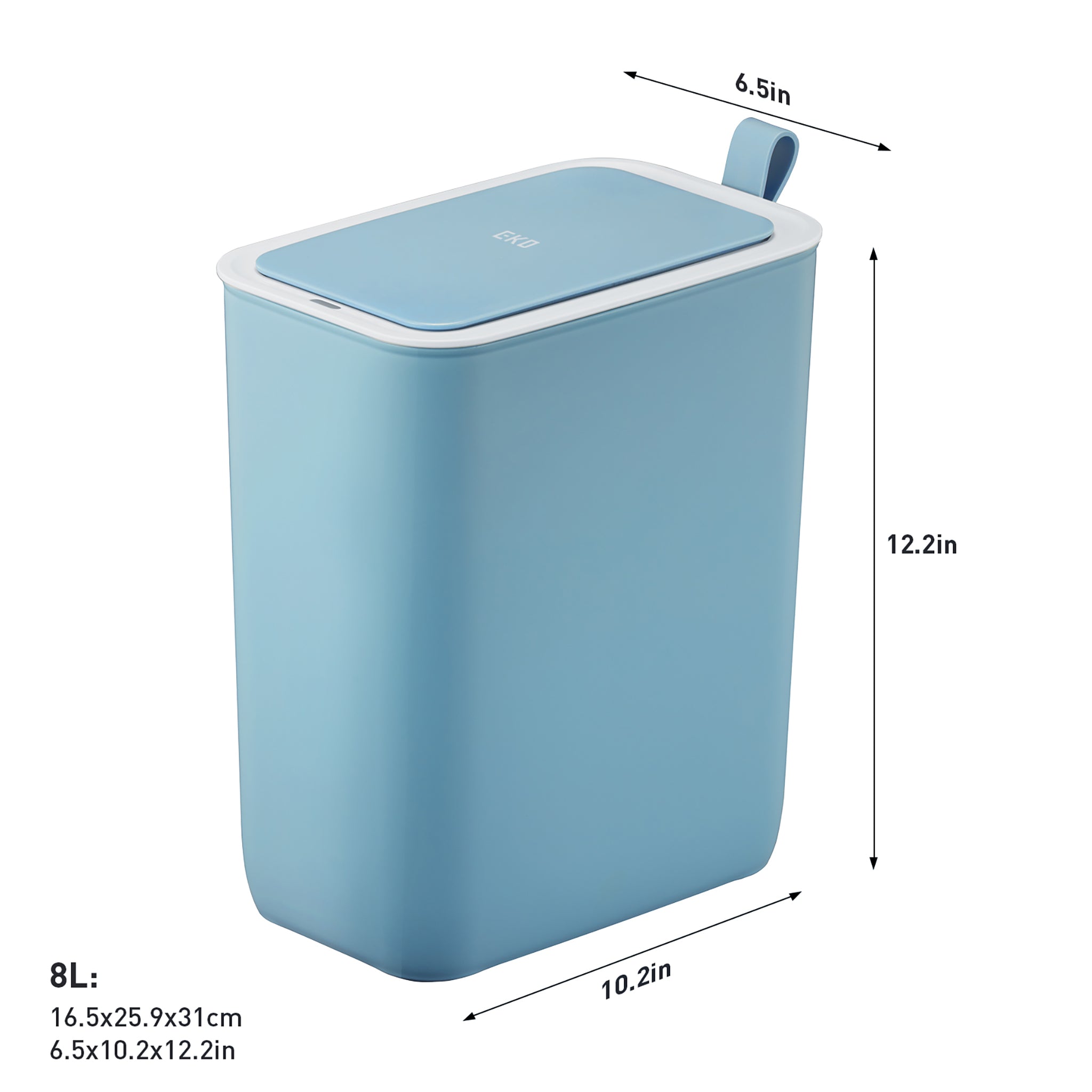 Morandi Slim Sensor Can – Blue 8L / 2.11 Gal