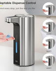 Aroma Pro 13.5 fl oz Touchless Automatic Liquid Soap Dispenser-Stainless Steel
