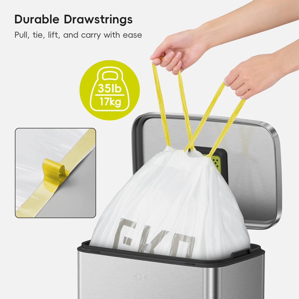 Code F Easy-Dispense Roll Trash Bags, 40-60 L / 10.6-15.9 Gal