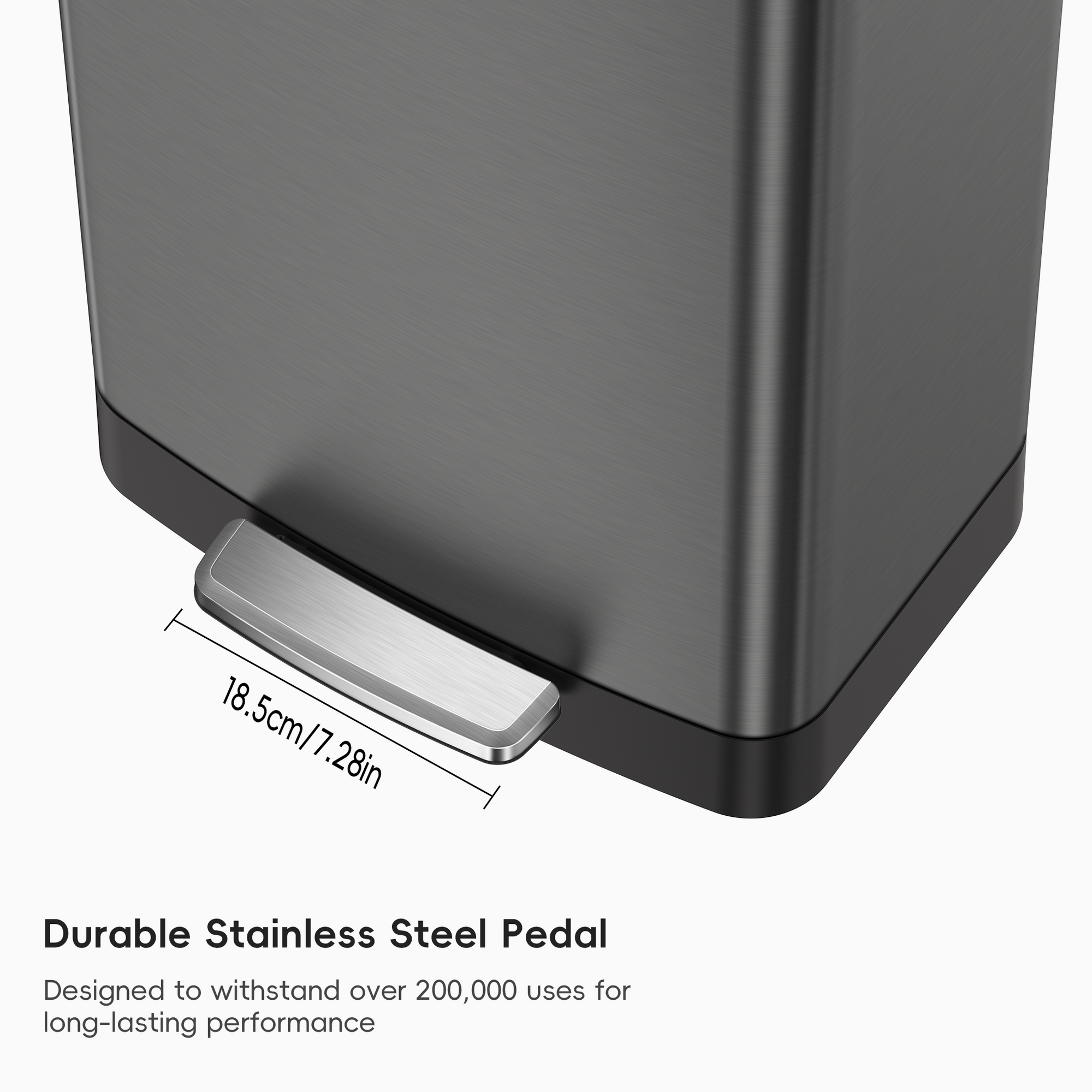 Hudson  75 Liter / 20 Gallon Step Can with Bag Compartment - Gunmetal