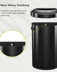 Urban Semi-Round Open Top Can Commercial Grade – 80L / 21 Gal-Matte Black