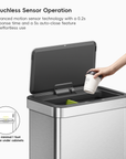 Econova 30L+30L Dual Compartment Motion Sensor Trash Can