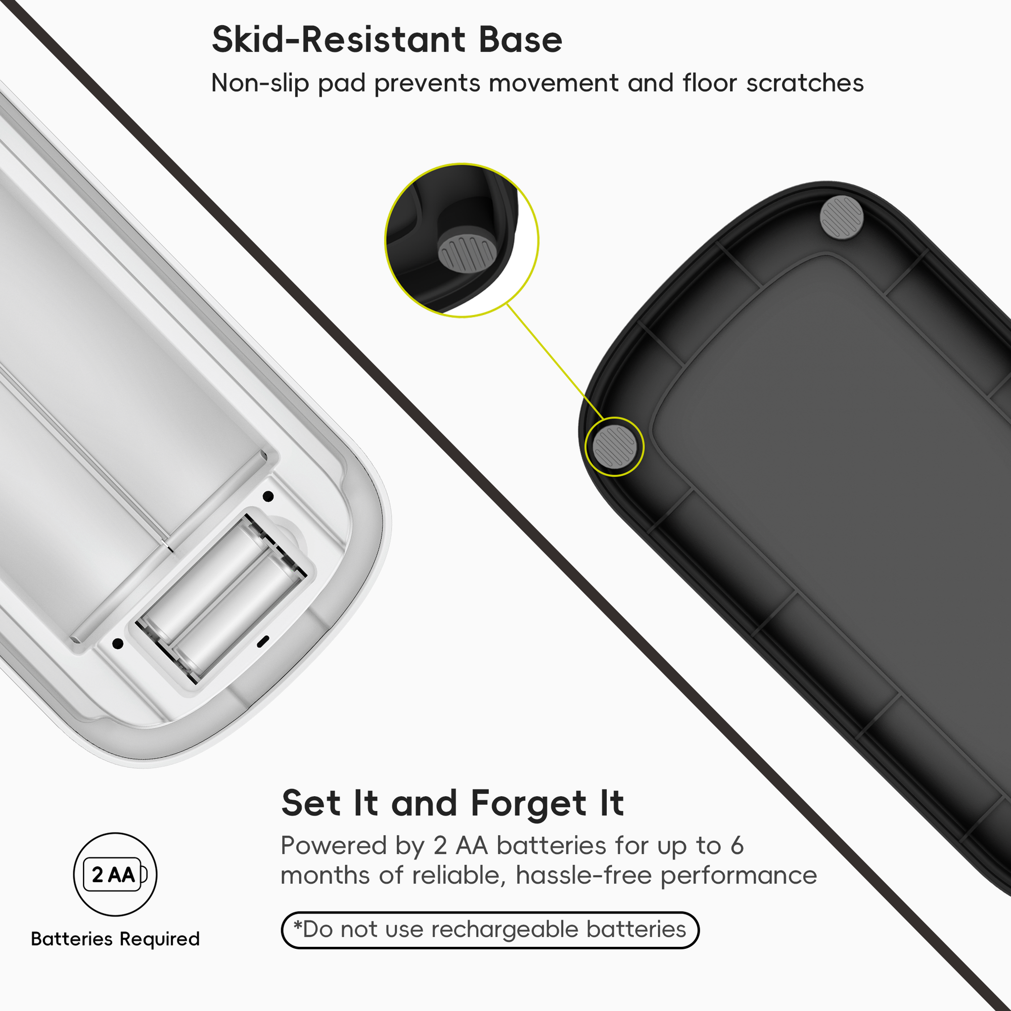 Astro  10L / 2.6 Gallon Slim Sensor Trash Can with Butterfly Lid-Matte White