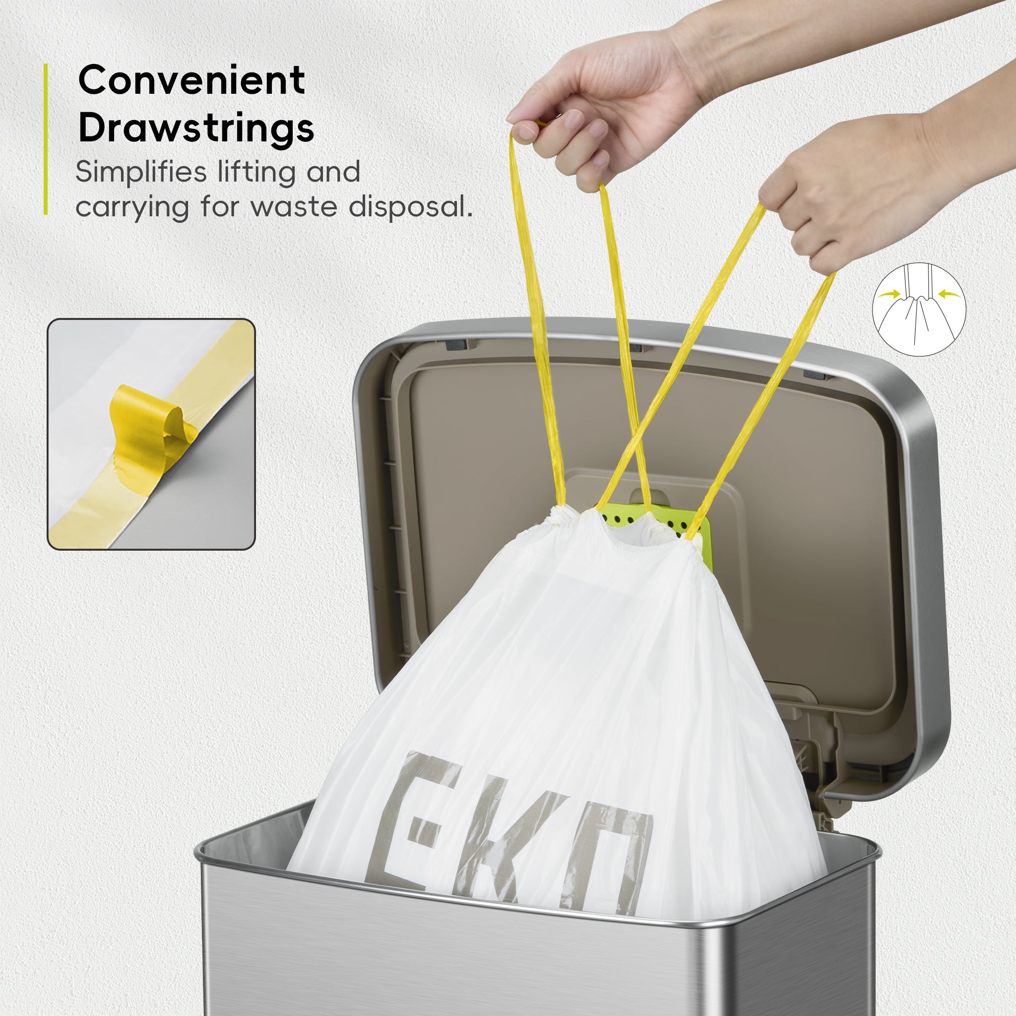 Code G - 21 Gal Easy-Dispense Roll Trash Bag - 110 Count – Home by EKO