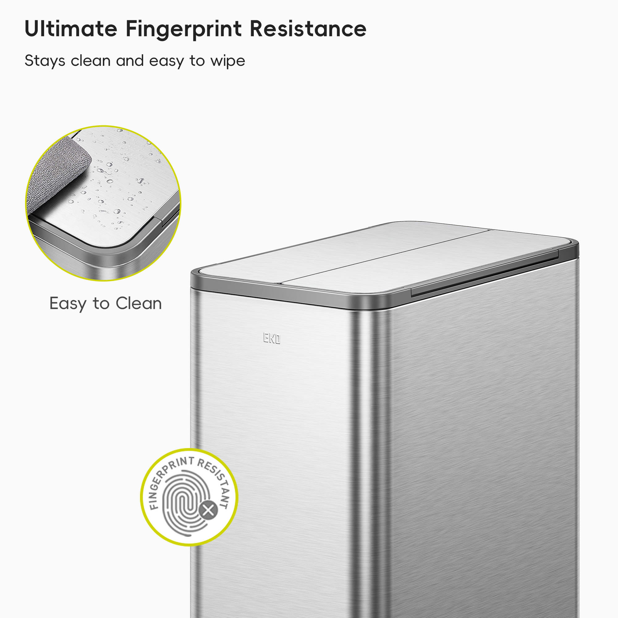 X-Wing 50L / 13.2 Gallon Slim Step Trash Can with Dual Wing Lid