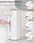 Aroma Pro 13.5 fl oz Touchless Automatic Liquid Soap Dispenser-Matte White