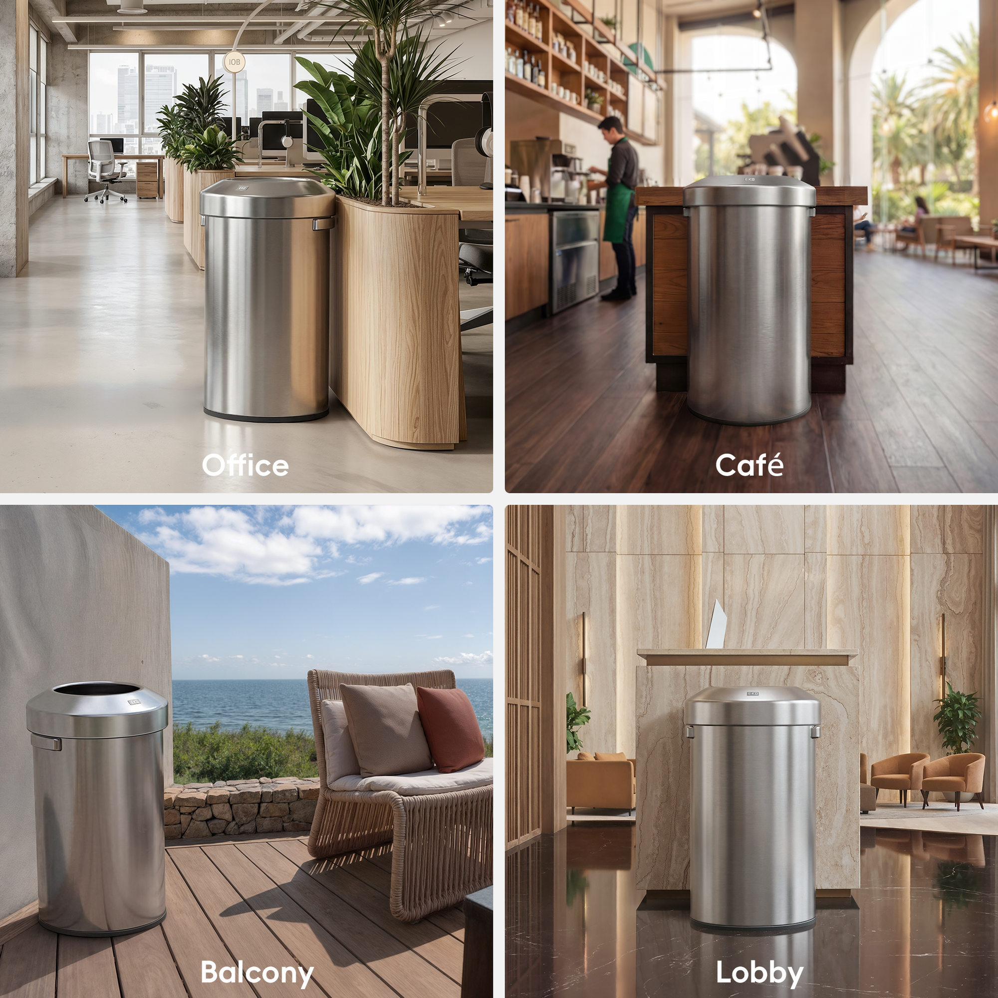Urban Round Open Top Can Commercial Grade - 120L / 32 Gal