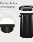 Urban Semi-Round Open Top Can Commercial Grade – 60L / 16 Gal-Matte Black