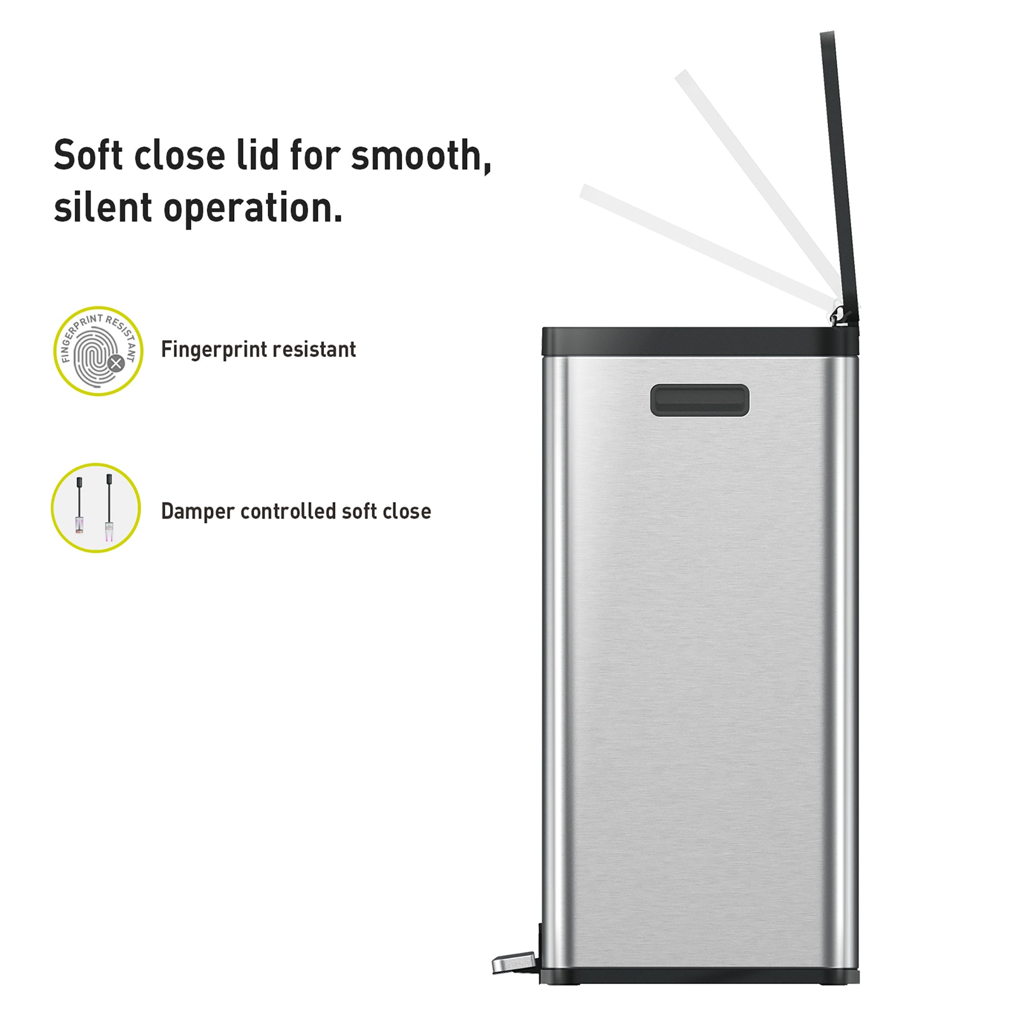 eko x cube pedal bin 30l Essential Step Recycling Can