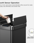 Phantom-T 50L / 13.2 Gal Sensor Can with Dual Wing Lid-Matte Black