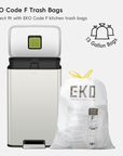 Madison Matte Grey Stainless Steel 50 Liter/13.2 Gallon Step Trash Can