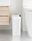Brio 10L / 2.6 Gallon in White Compact Design Motion Sensor Trash Can