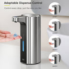 EKO Aroma Pro 13.5 fl oz Touchless Automatic Liquid Soap Dispenser-Chrome Metallic – Adaptable Dispense Control