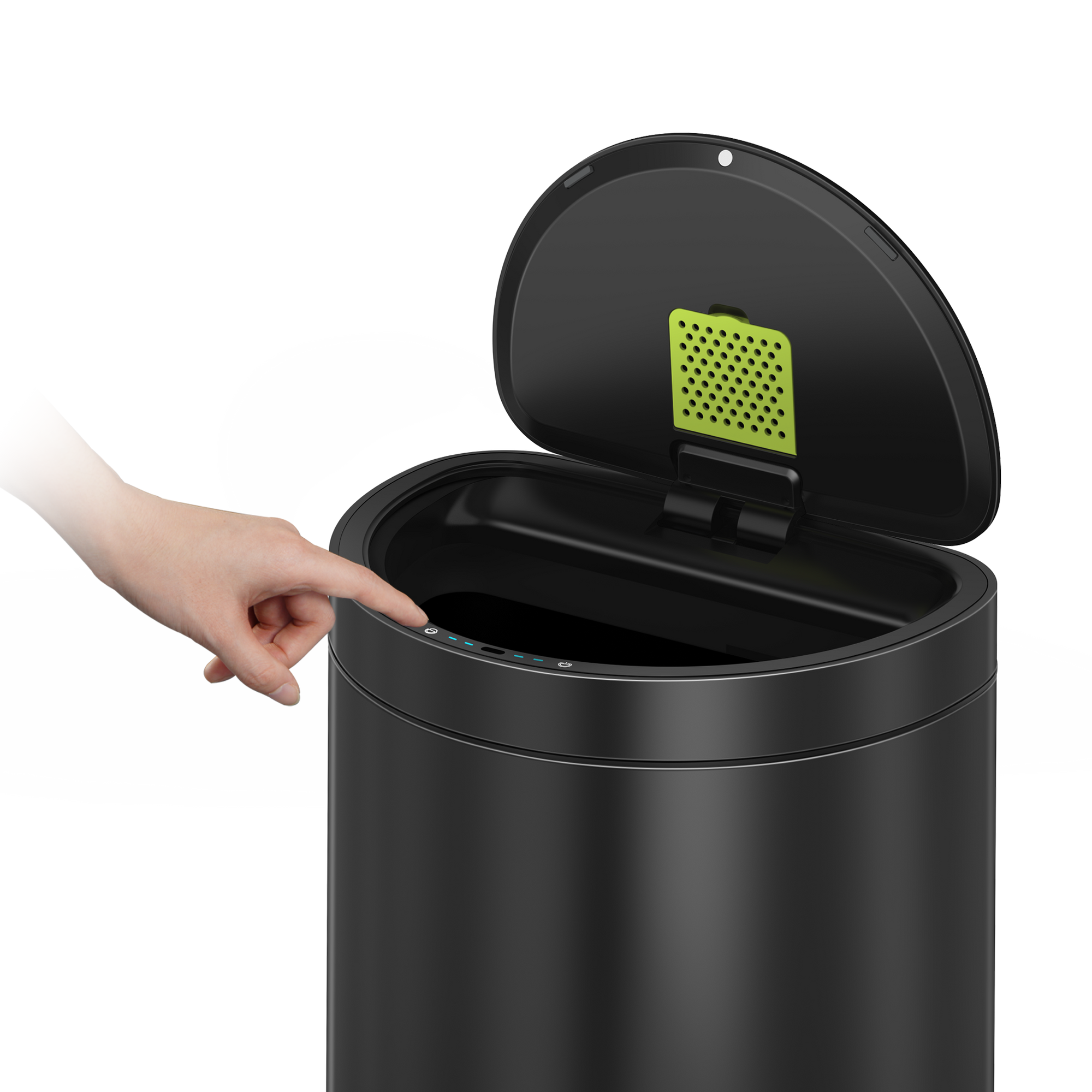 Mirage Semi-Round 47 Liter / 12.4 Gallon Motion Sensor Trash Can