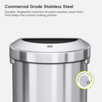 Urban Semi-Round Open Top Trash Can