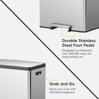 EcoCasa II Dual Compartment Step Recycling Can with Liners