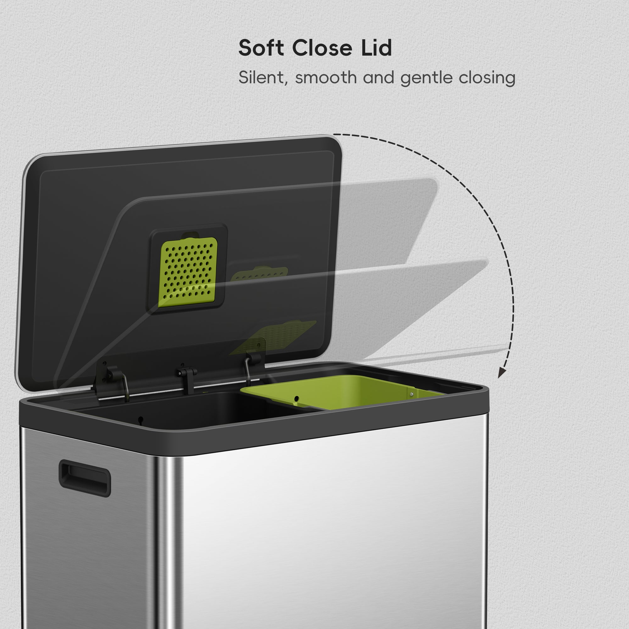 EcoCasa II Step Recycling Can - Dual Compartment 36L+24L